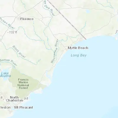 Map showing location of Murrells Inlet (33.551000, -79.041430)