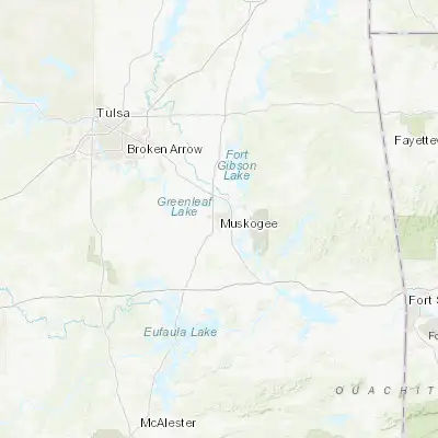 Map showing location of Muskogee (35.747880, -95.369690)