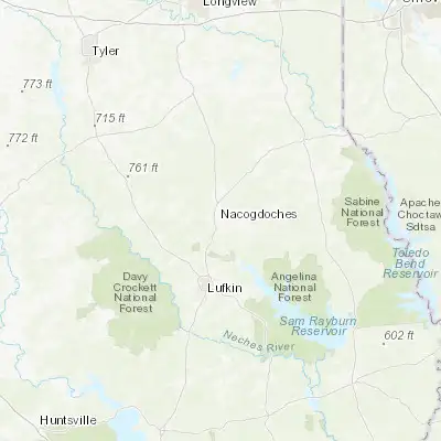Map showing location of Nacogdoches (31.603510, -94.655490)