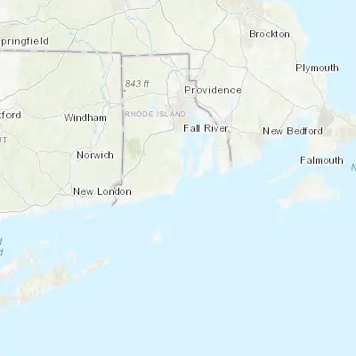 Map showing location of Narragansett (41.450100, -71.449500)