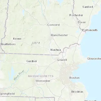 Map showing location of Nashua (42.765370, -71.467570)