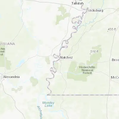 Map showing location of Natchez (31.560170, -91.403290)