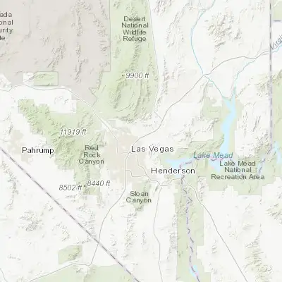 Map showing location of Nellis Air Force Base (36.246070, -115.057210)