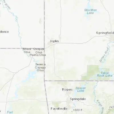 Map showing location of Neosho (36.868960, -94.368000)
