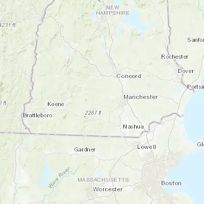 Map showing location of New Boston (42.976190, -71.693960)