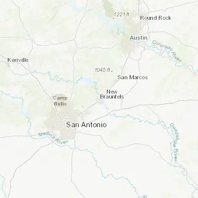 Map showing location of New Braunfels (29.703000, -98.124450)