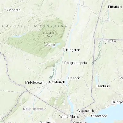 Map showing location of New Paltz (41.747590, -74.086810)