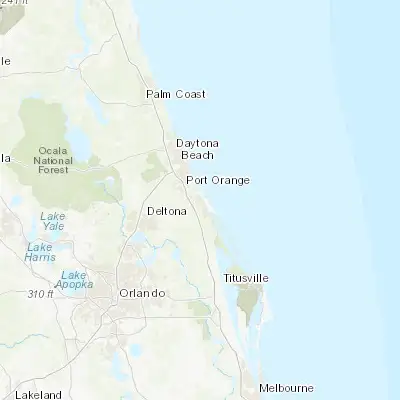 Map showing location of New Smyrna Beach (29.025820, -80.927000)