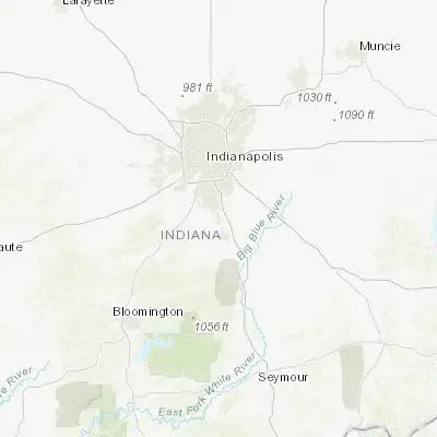 Map showing location of New Whiteland (39.558100, -86.095260)