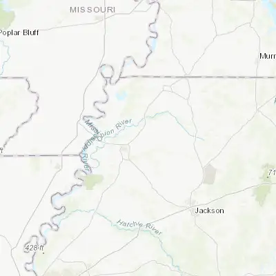 Map showing location of Newbern (36.112850, -89.261740)