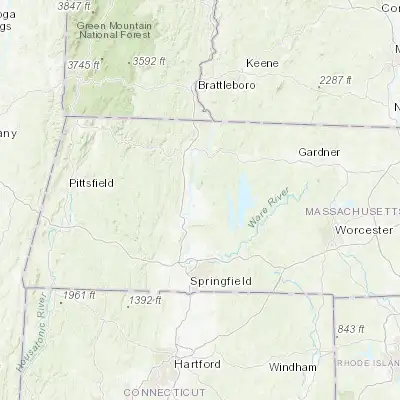 Map showing location of North Amherst (42.410370, -72.530920)