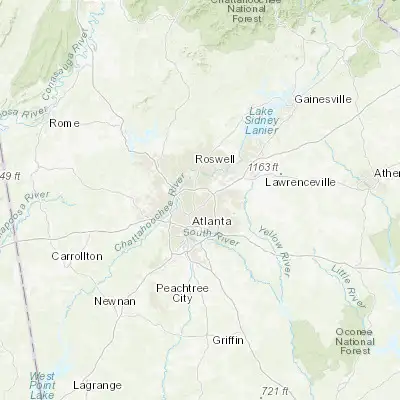 Map showing location of North Atlanta (33.865100, -84.336590)