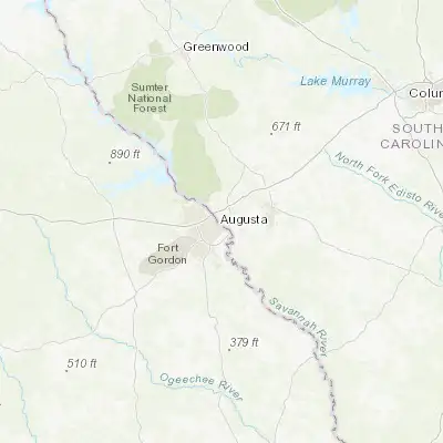 Map showing location of North Augusta (33.501800, -81.965120)
