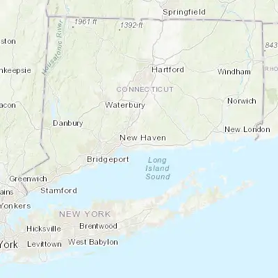 Map showing location of North Branford (41.327600, -72.767320)