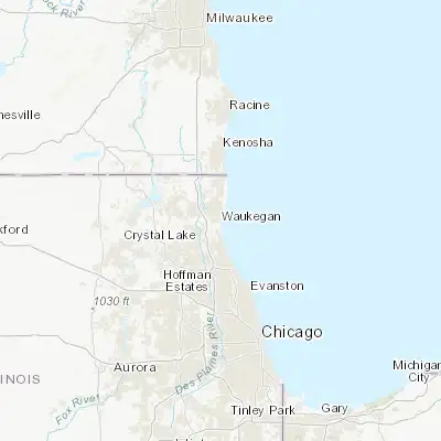 Map showing location of North Chicago (42.325580, -87.841180)