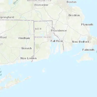 Map showing location of North Kingstown (41.550100, -71.466170)