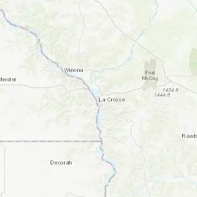 Map showing location of North La Crosse (43.846350, -91.248190)