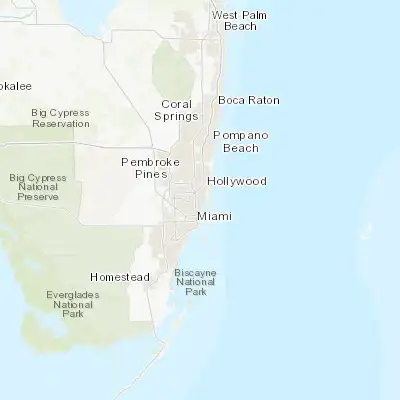 Map showing location of North Miami (25.890090, -80.186710)