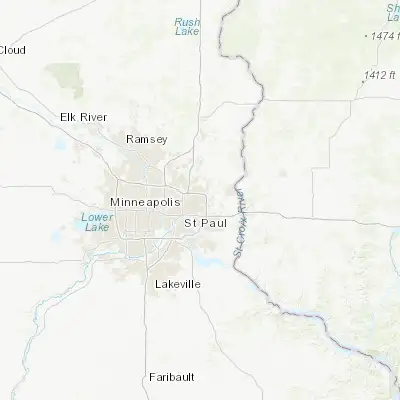 Map showing location of North Saint Paul (45.012470, -92.991880)