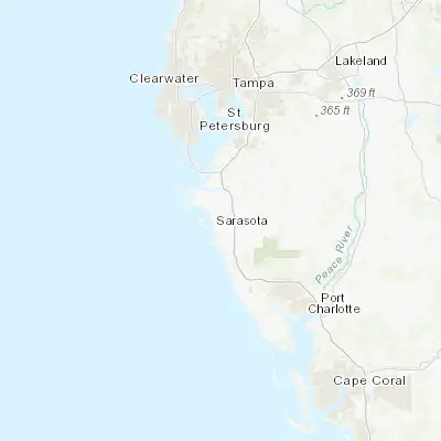 Map showing location of North Sarasota (27.373930, -82.518430)