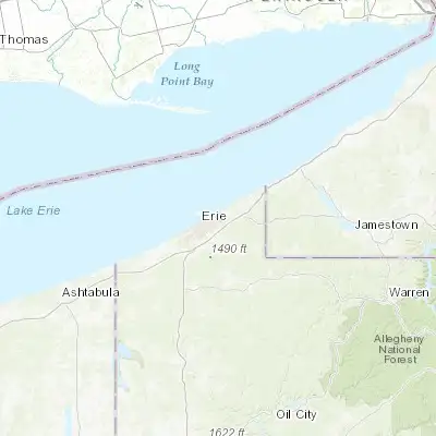 Map showing location of Northwest Harborcreek (42.149440, -79.994630)