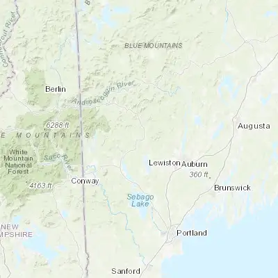 Map showing location of Norway (44.213960, -70.544780)