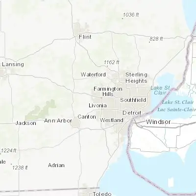 Map showing location of Novi (42.480590, -83.475490)