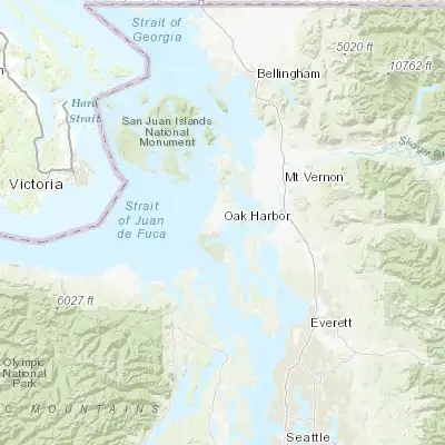 Map showing location of Oak Harbor (48.293160, -122.643220)
