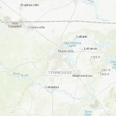 Map showing location of Oak Hill (36.087840, -86.783050)