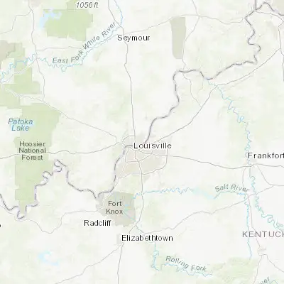 Map showing location of Oak Park (38.305620, -85.696350)