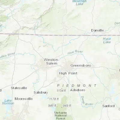Map showing location of Oak Ridge (36.173470, -79.988930)
