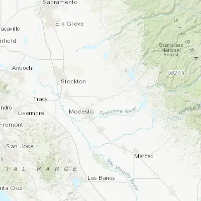 Map showing location of Oakdale (37.766590, -120.847150)