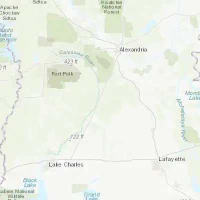 Map showing location of Oakdale (30.816030, -92.660420)