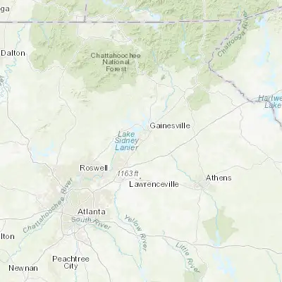 Map showing location of Oakwood (34.227600, -83.884350)
