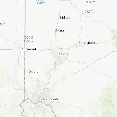 Map showing location of Oakwood (39.725340, -84.174110)