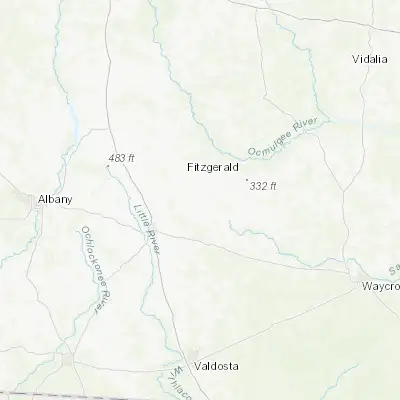 Map showing location of Ocilla (31.594470, -83.251300)