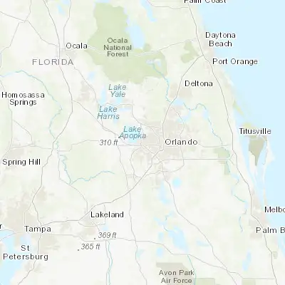 Map showing location of Ocoee (28.569170, -81.543960)