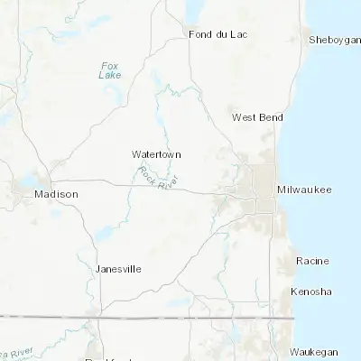 Map showing location of Oconomowoc (43.111670, -88.499270)
