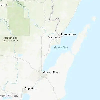 Map showing location of Oconto (44.887210, -87.864550)