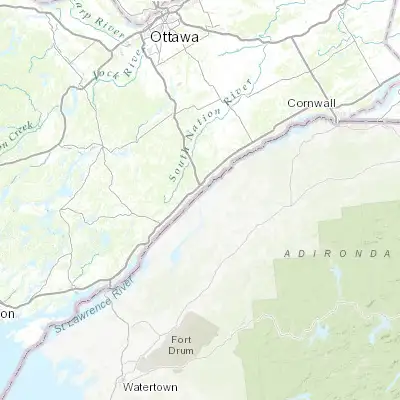 Map showing location of Ogdensburg (44.694230, -75.486340)