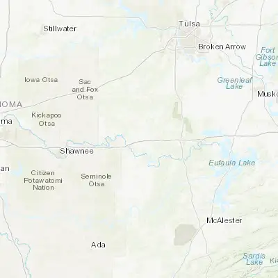 Map showing location of Okemah (35.432590, -96.305010)