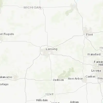 Map showing location of Okemos (42.722260, -84.427470)