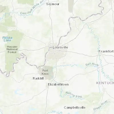 Map showing location of Okolona (38.141180, -85.687740)