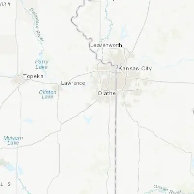 Map showing location of Olathe (38.881400, -94.819130)