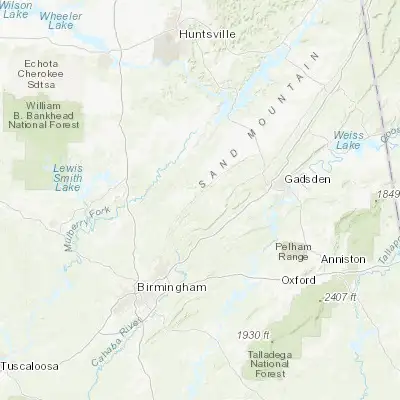 Map showing location of Oneonta (33.948150, -86.472760)