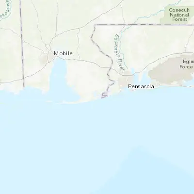 Map showing location of Orange Beach (30.294370, -87.573590)