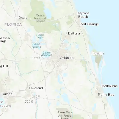 Map showing location of Orlando (28.538340, -81.379240)