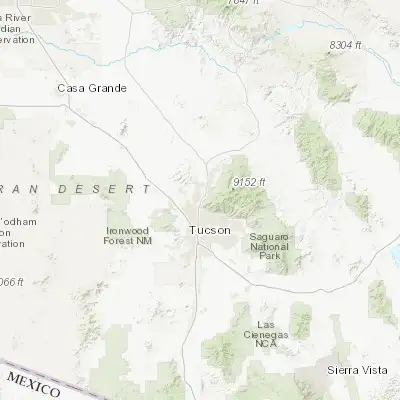 Map showing location of Oro Valley (32.390910, -110.966490)