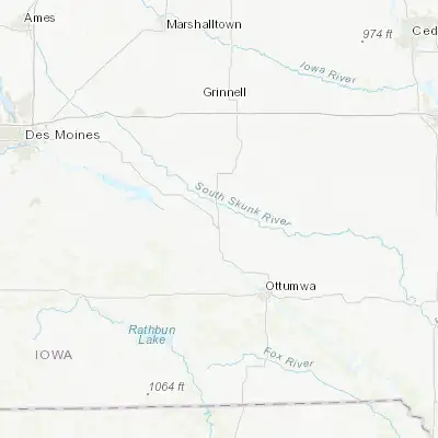 Map showing location of Oskaloosa (41.296390, -92.644360)