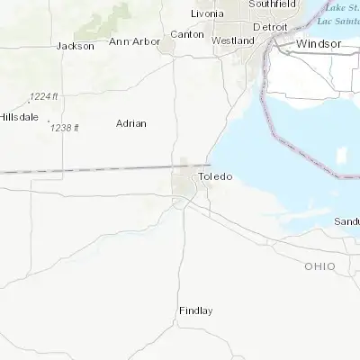 Map showing location of Ottawa Hills (41.664220, -83.643270)